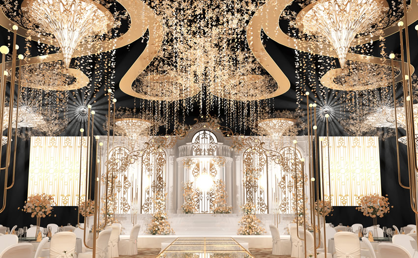 富顺花木兰喜事汇金色大厅效果展示